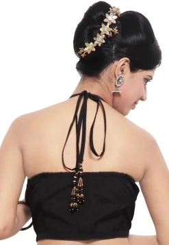 Art Raw Silk Blouse in Black