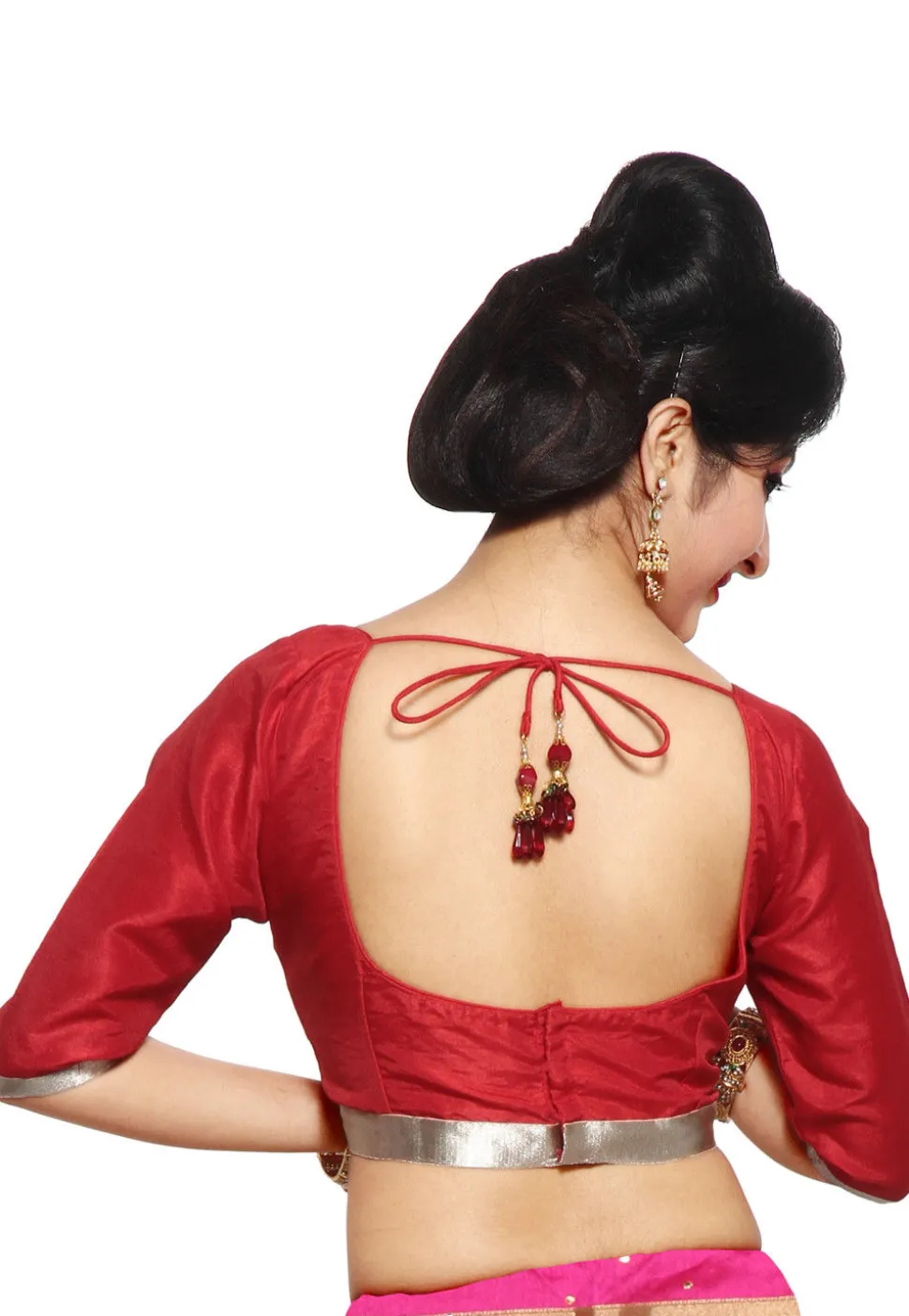 Art Silk Blouse in Red