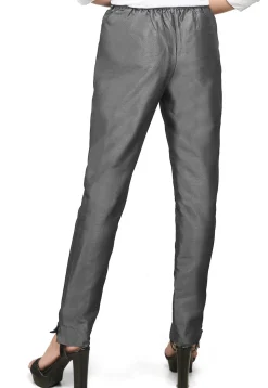 Art Silk Straight Pant in dark Grey