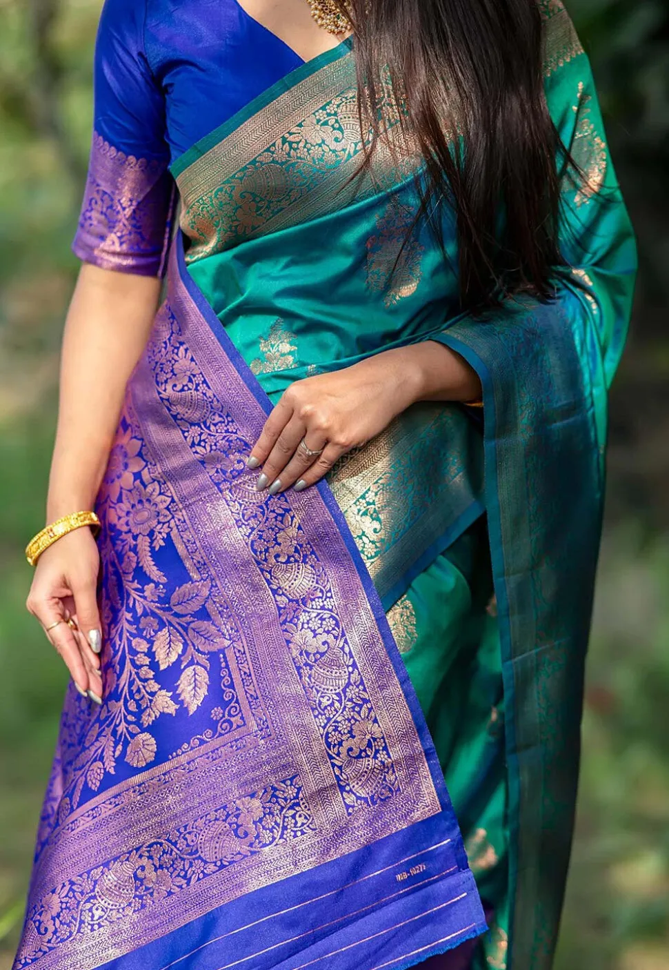 Banarasi Art Banarasi Silk Saree in Sea Green