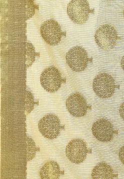 Banarasi Cotton Silk Dupatta in Light Beige