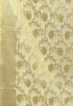 Banarasi Cotton Silk Dupatta in Light Beige