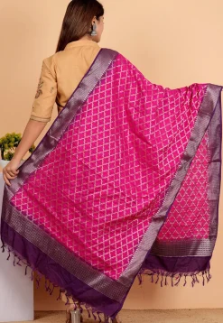 Banarasi Dupatta in Fuchsia and Purple