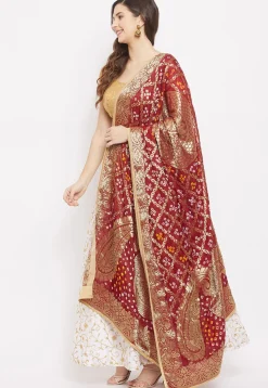 Banarasi Dupatta in Maroon