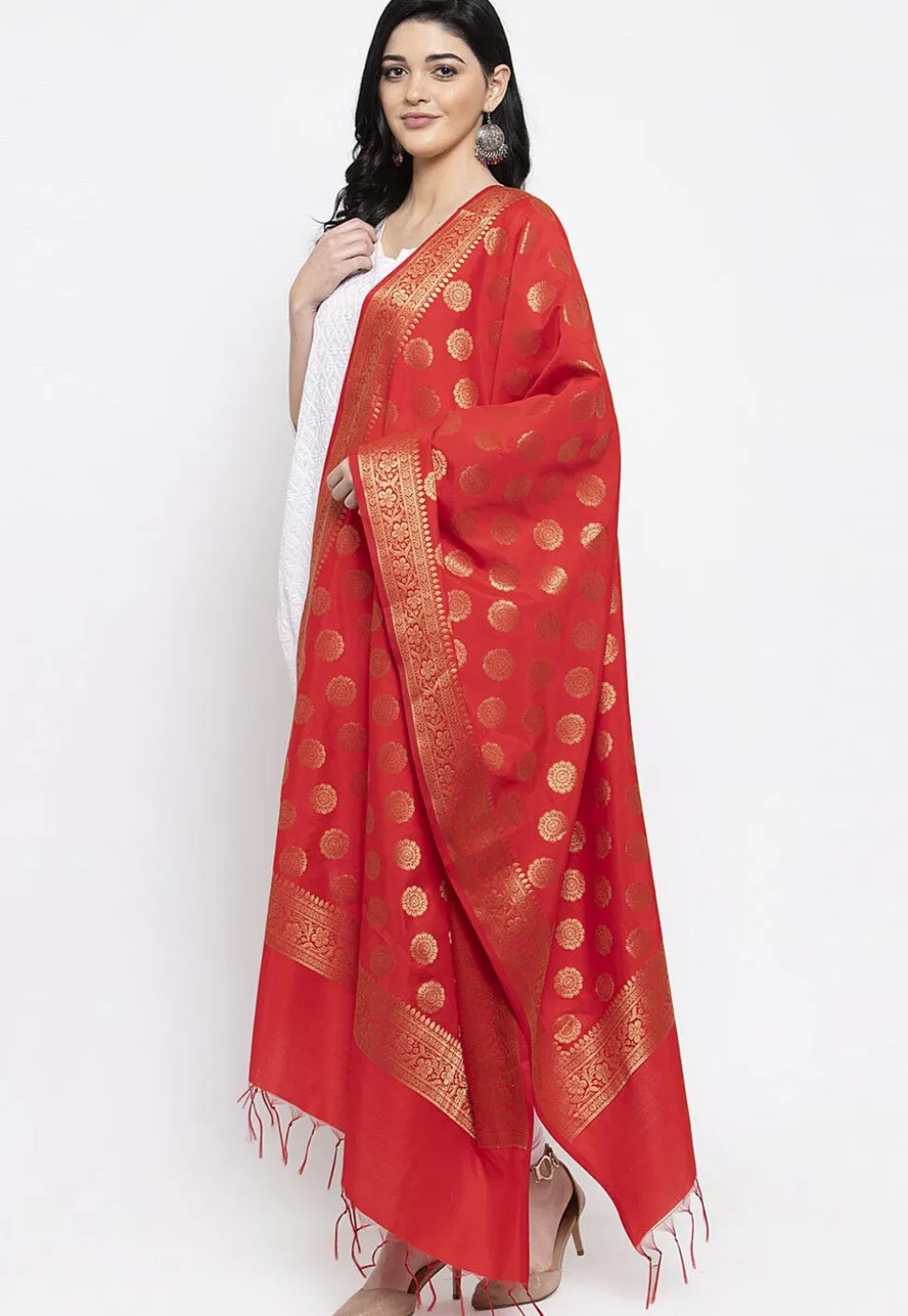 Banarasi Dupatta in Red