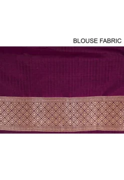 Banarasi Handloom Pure Katan Silk Saree in Violet