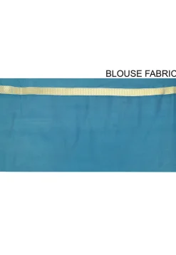 Banarasi Katan Silk Saree in Blue and Fuchsia