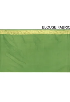 Banarasi Katan Silk Saree in Red and Green