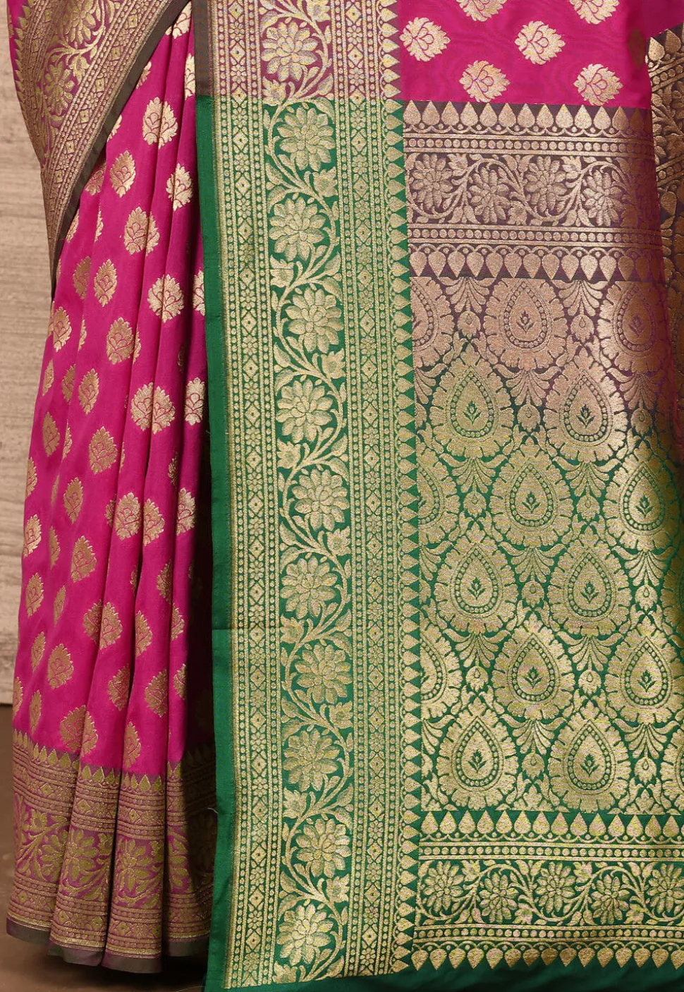 Banarasi Katan Silk Saree in Fuchsia