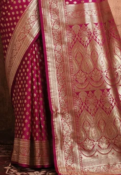 Banarasi Katan Silk Saree in Magenta