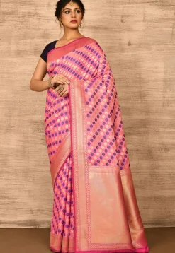 Banarasi Katan Silk Saree in Pink