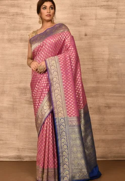 Banarasi Katan Silk Saree in Pink