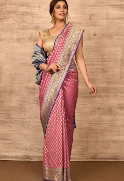 Banarasi Katan Silk Saree in Pink