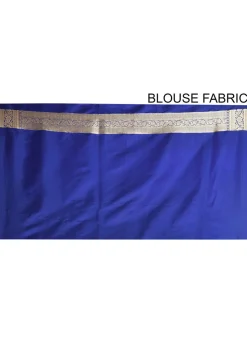 Banarasi Katan Silk Saree in Navy Blue