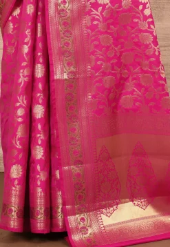 Banarasi Katan Silk Saree in Fuchsia