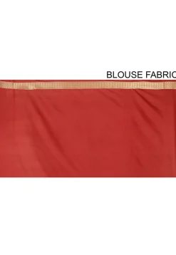 Banarasi Katan Silk Saree in Red and Green