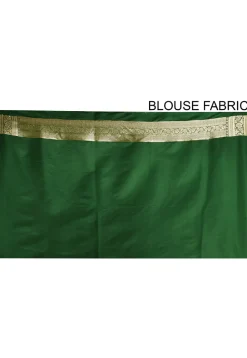 Banarasi Katan Silk Saree in Green