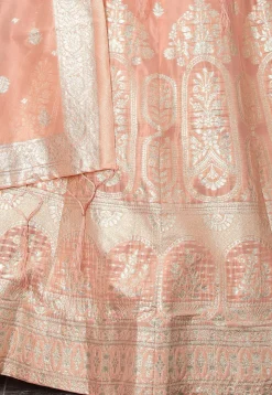 Banarasi Lehenga in Peach