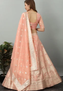 Banarasi Lehenga in Peach