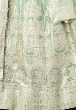 Banarasi Lehenga in Sea Green