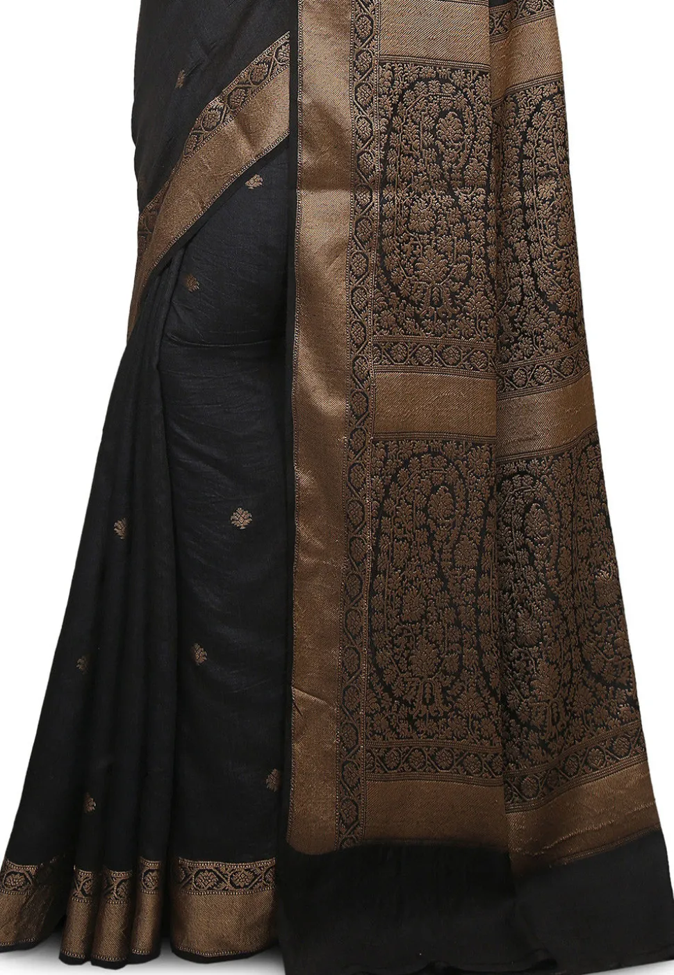 Banarasi Muga Silk Saree in Black
