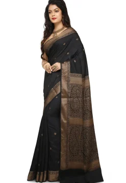 Banarasi Muga Silk Saree in Black