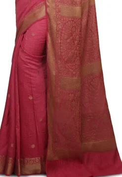 Banarasi Muga Silk Saree in Pink
