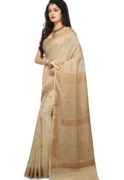 Banarasi Muga Silk Saree in Beige