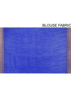 Banarasi Muga Silk Saree in Indigo Blue