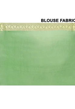 Banarasi Pure Chiffon Saree in Green