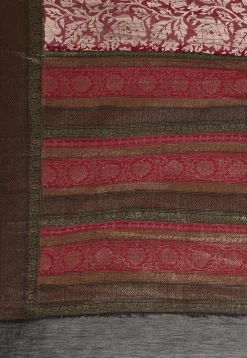 Banarasi Pure Cotton Handloom Saree in Maroon