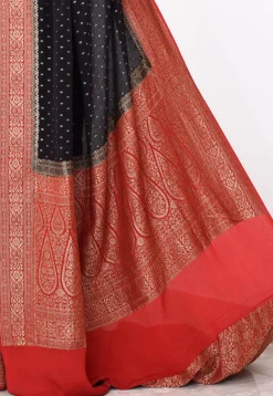 Banarasi Pure Crepe Silk Saree in Black