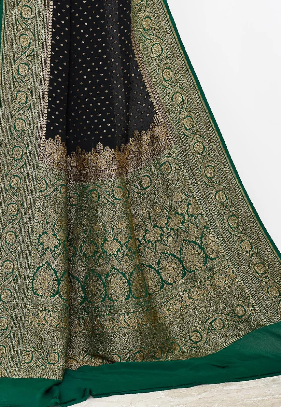 Banarasi Pure Crepe Silk Saree in Black