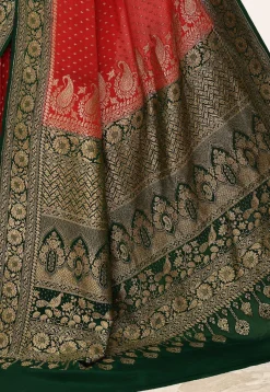 Banarasi Pure Crepe Silk Saree in Maroon