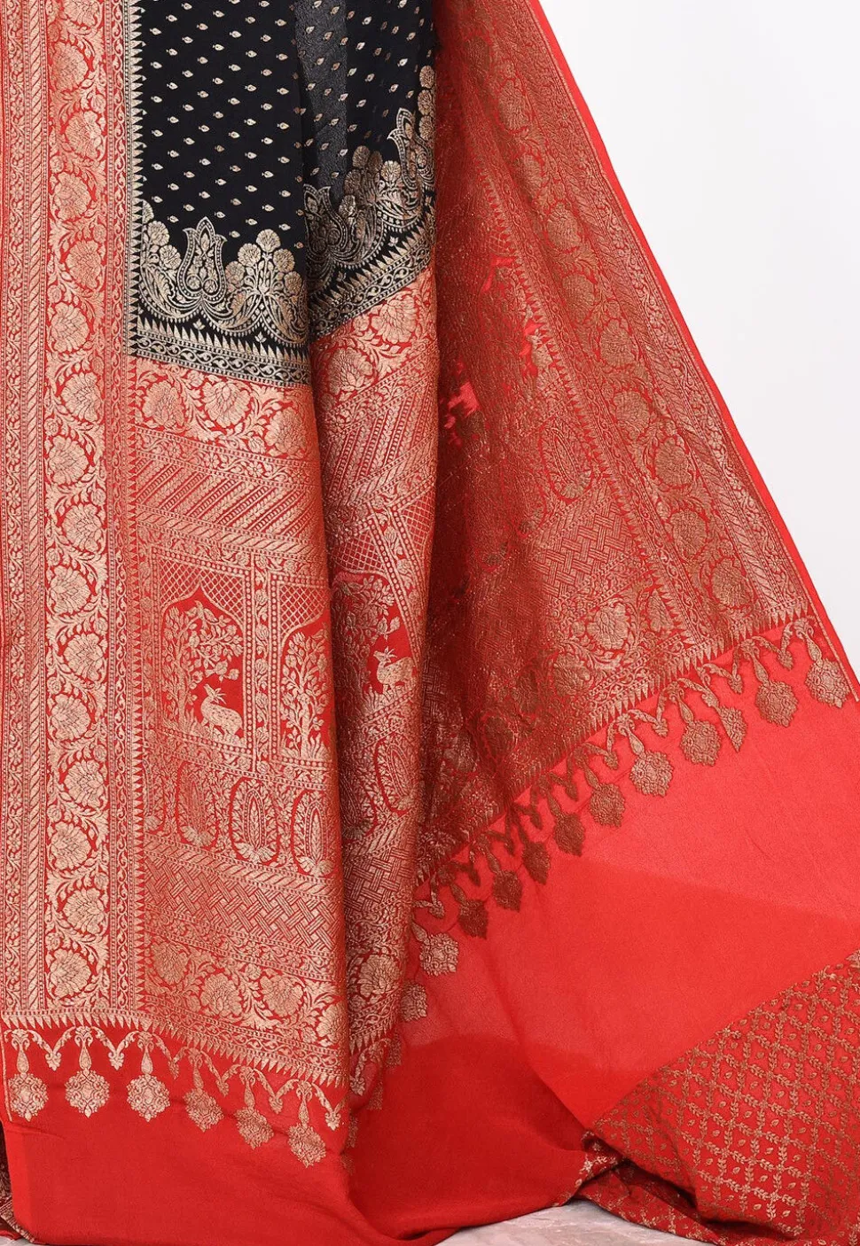 Banarasi Pure Crepe Silk Saree in Black