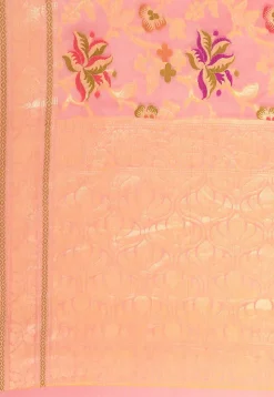 Banarasi Pure Georgette Silk Saree in Peach
