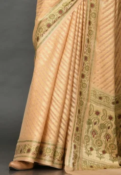 Banarasi Pure Georgette Saree in Light Peach