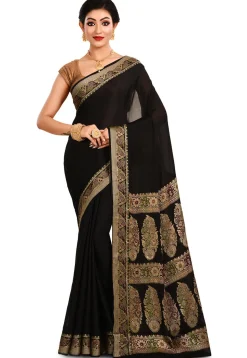 Banarasi Pure Georgette Silk Saree in Black