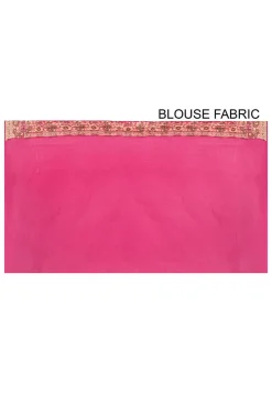 Banarasi Pure Georgette Silk Saree in Magenta