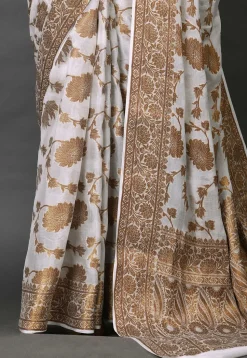 Banarasi Pure Georgette Saree in White