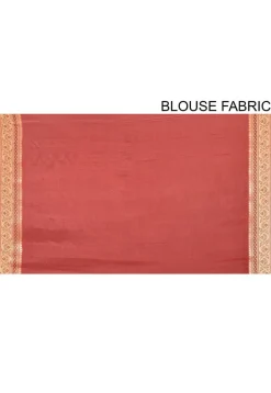 Banarasi Pure Georgette Saree in Coral Red