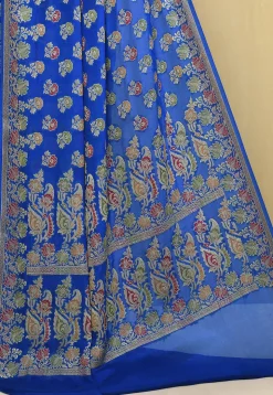 Banarasi Pure Georgette Saree in Royal Blue