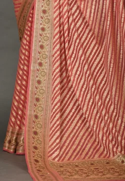 Banarasi Pure Georgette Saree in Peach