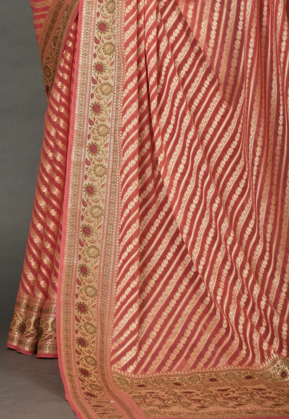 Banarasi Pure Georgette Saree in Peach