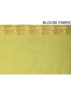 Banarasi Pure Georgette Saree in Neon Yellow