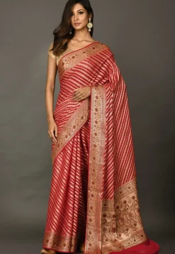 Banarasi Pure Georgette Saree in Red
