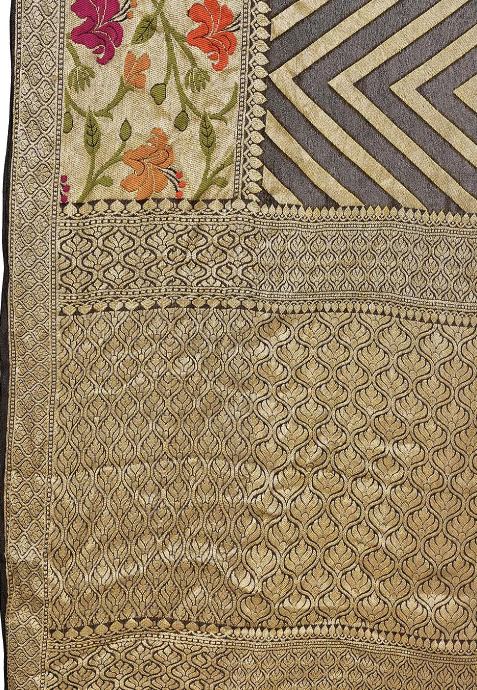 Banarasi Pure Georgette Silk Saree in Beige