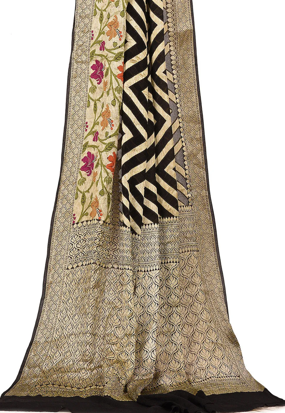Banarasi Pure Georgette Silk Saree in Beige