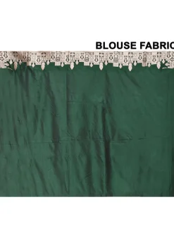 Banarasi Pure Katan Silk Handloom Saree in Dark Green