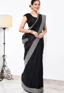 Banarasi Pure Katan Silk Handloom Saree in Black